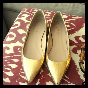 J Crew Harper gold shoe size 6.5